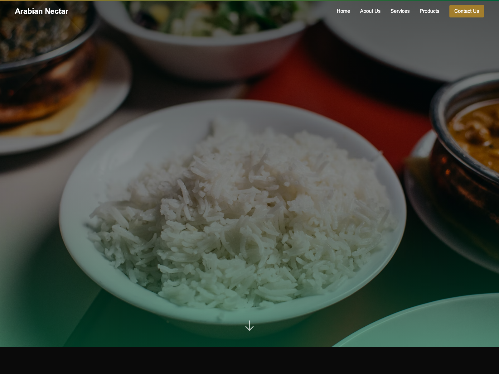 Arabian Nectar desktop website screenshot