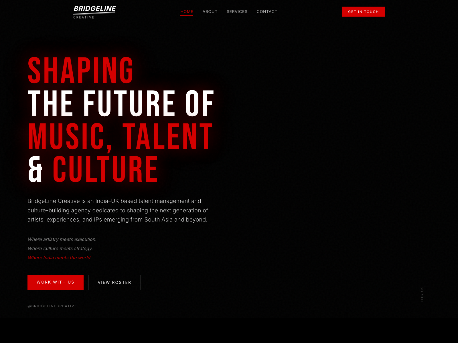 Bridgeline Creative desktop website screenshot
