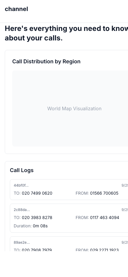 ChannelAI mobile website screenshot