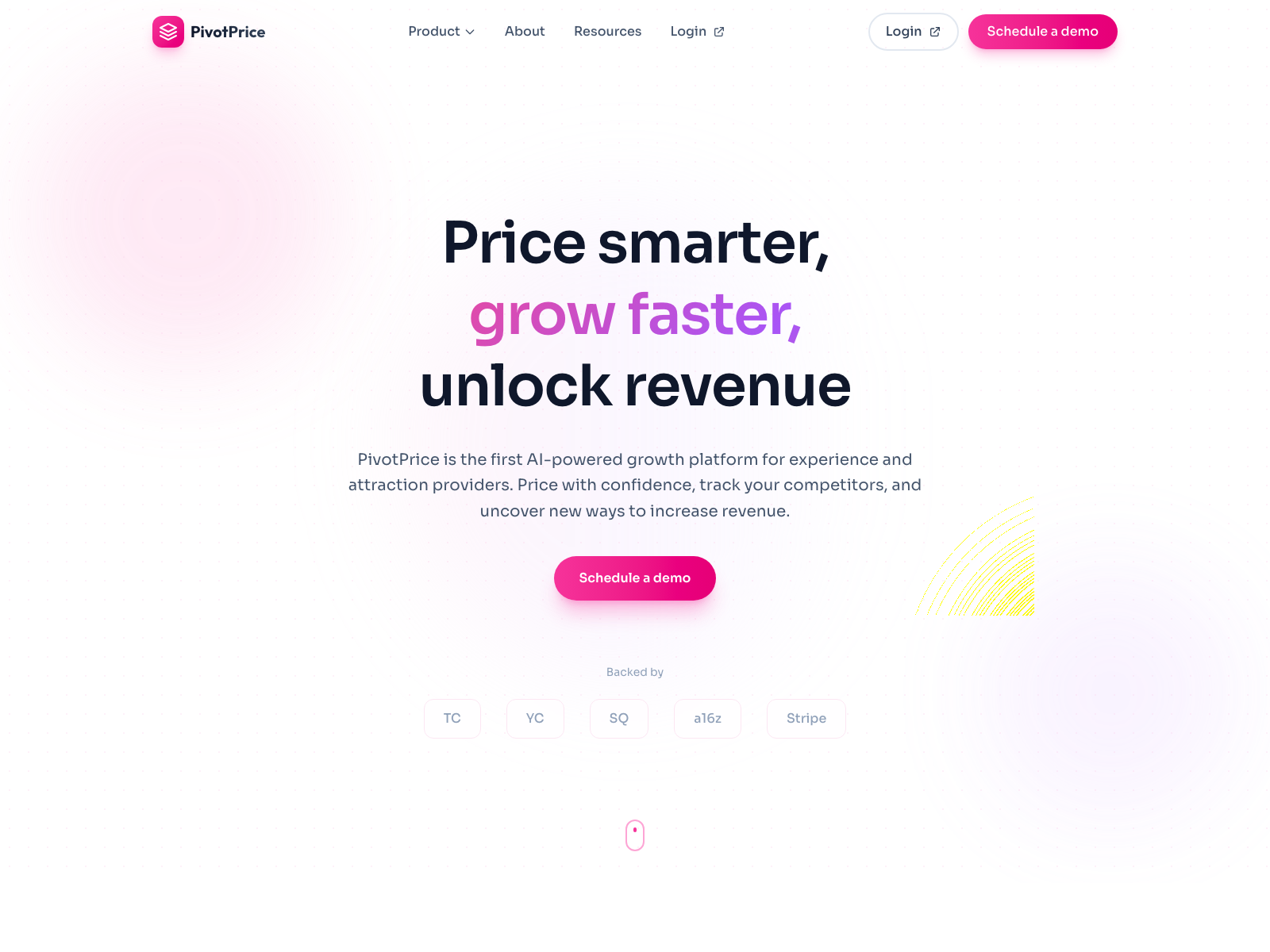 Pivotprice desktop website screenshot